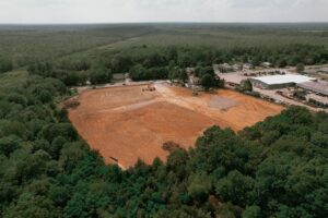 Picture of land after area was cleared.