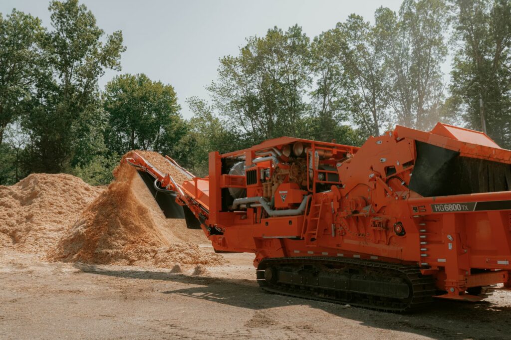 Walnut Tree Service heavy machinery clearing storm debris for fallen tree removal in MA.